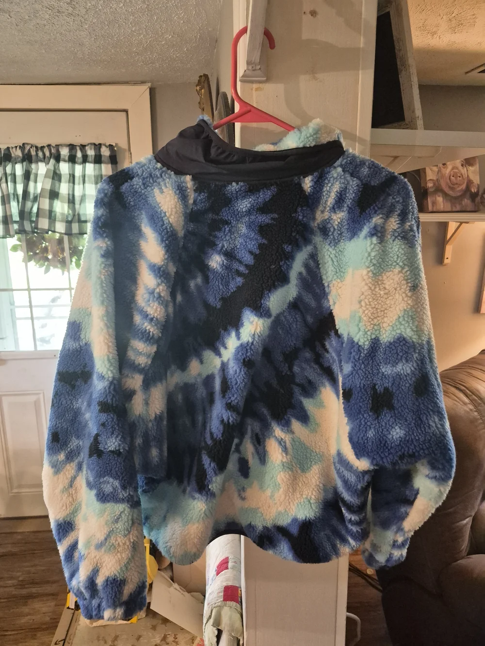 Free People Movement Rocky Ridge Fleece Pullover in an ocean tie-dye colorway,